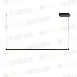 LED Κρεμαστό Φωτιστικό Γραμμικό Αλουμινίου Σε Μαύρο Χρώμα 20W 100cm ATLANTIS - ACA Decor