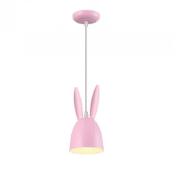 Παιδικό Φωτιστικό Οροφής Ροζ Λαγουδάκι 1xE27 BUNNY - Aca Decor
