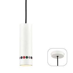 Κρεμαστό Φωτιστικό Μεταλλικό Λευκό 1xGU10 BUTTONS - Aca Decor