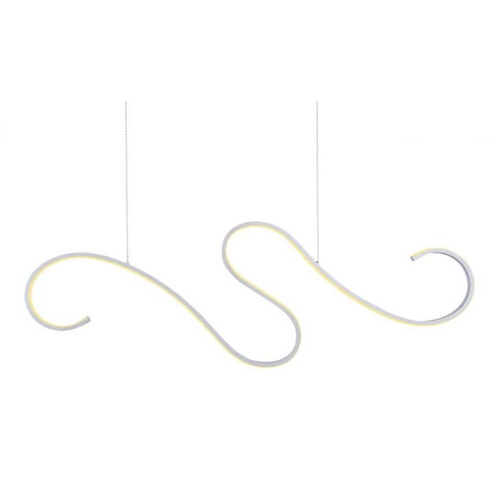 LED Κρεμαστό Φωτιστικό Αλουμίνιο Λευκό 27W CALISTA - Aca Decor