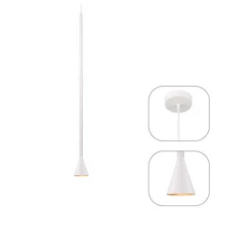Κρεμαστό Φωτιστικό Μεταλλικό Λευκό 1xGU10 CLOUZOT - Aca Decor