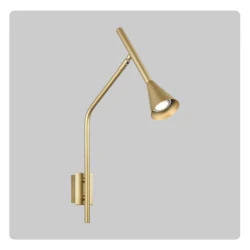 Επίτοιχο Φωτιστικό Μεταλλικό Χρυσό 1xGU10 CLOUZOT - Aca Decor