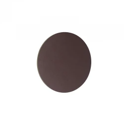 LED Ξύλινο Επίτοιχο Φωτιστικό Με Καφέ Δέρμα Ø30 cm ECLIPSE - Aca Decor