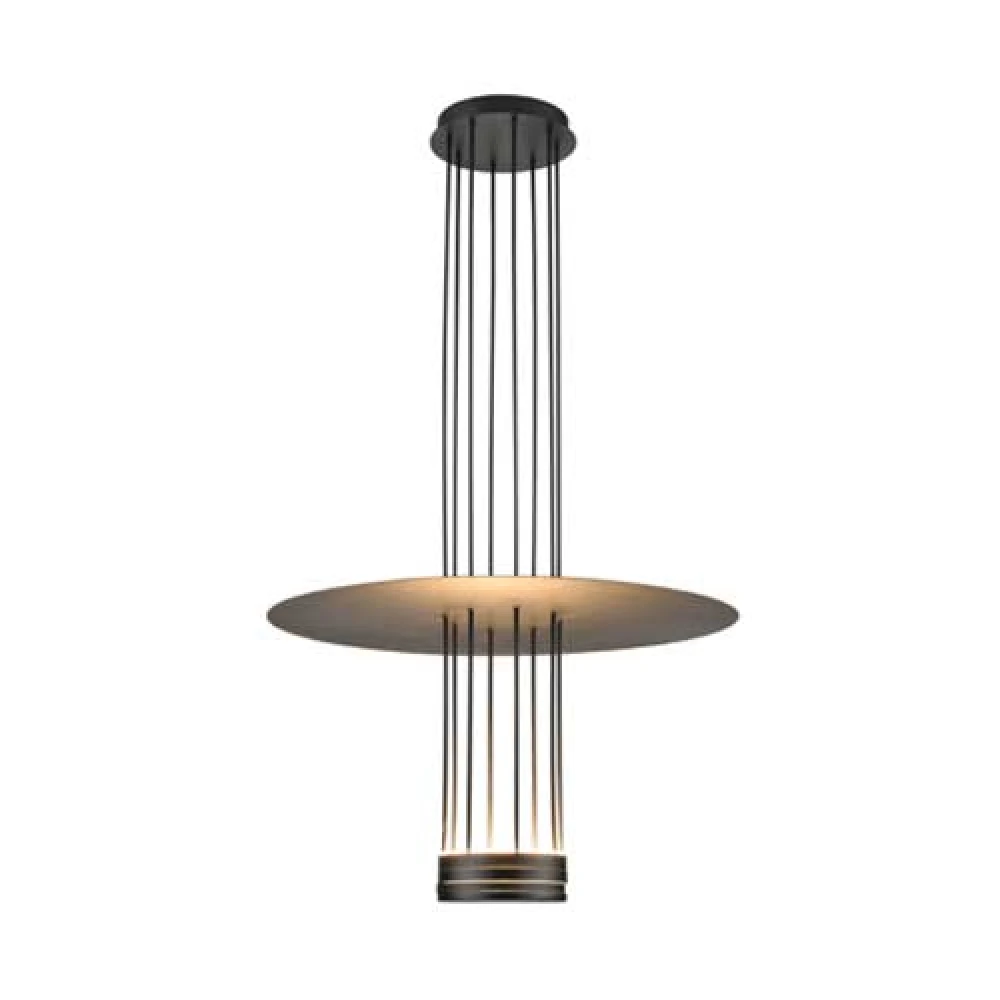LED Κρεμαστό Φωτιστικό Μεταλλικό Μαύρο 18W ELIA - Aca Decor