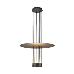 LED Κρεμαστό Φωτιστικό Μεταλλικό Μαύρο 18W ELIA - Aca Decor