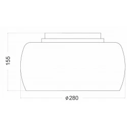 Πλαφονιέρα Με Γυαλί Και Κρύσταλλα Φ30cm 4x G9 ACA DECOR