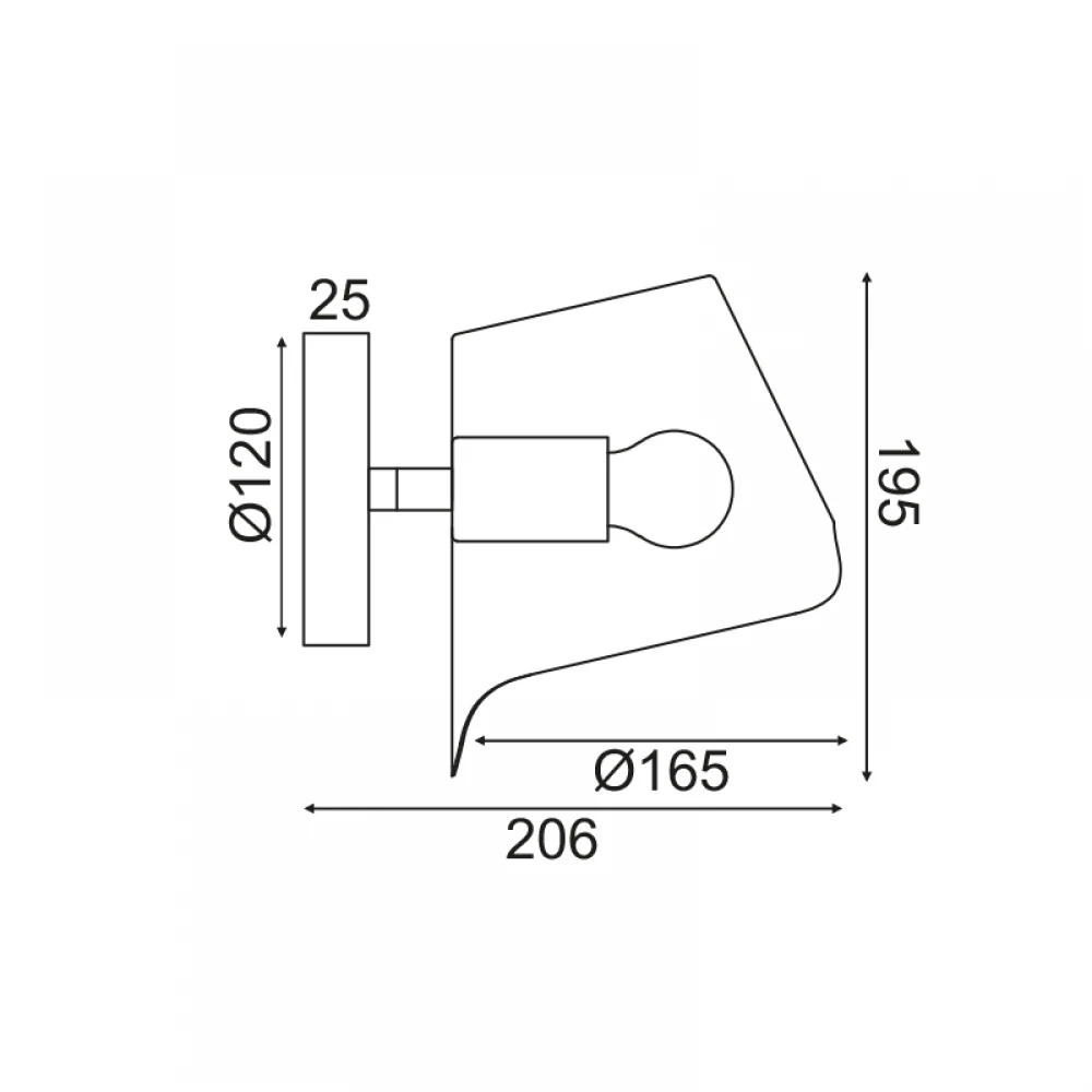 Επίτοιχο Φωτιστικό Μεταλλικό Σε Λευκό Χρώμα 1x E27 - ACA Decor