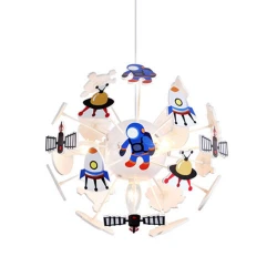 Κρεμαστό Φωτιστικό 4xE14 Παιδικό Διάστημα SPACE - Aca Decor