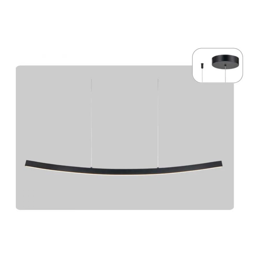 LED Κρεμαστό Φωτιστικό Αλουμίνιο Μαύρο 20W NAAVA - Aca Decor