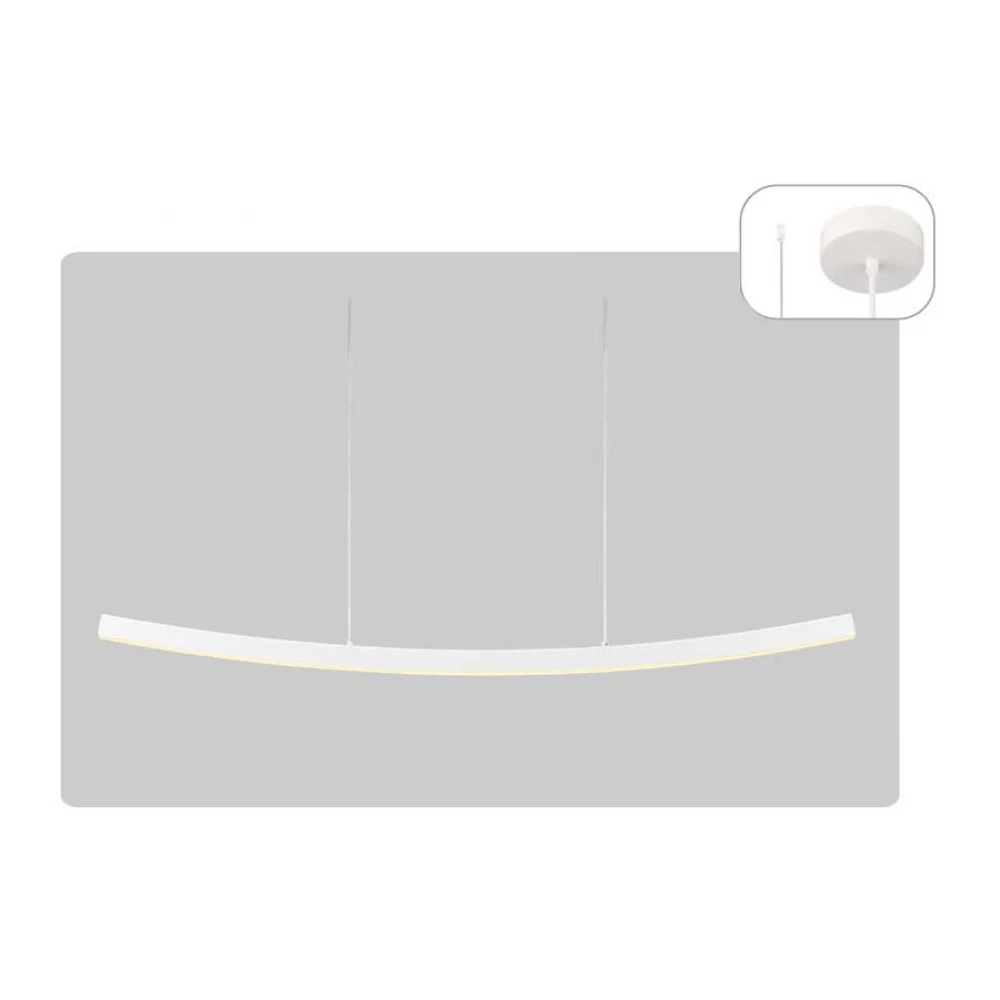 LED Κρεμαστό Φωτιστικό Αλουμίνιο Λευκό 20W NAAVA - Aca Decor