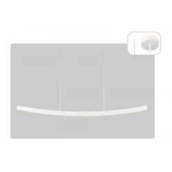 LED Κρεμαστό Φωτιστικό Αλουμίνιο Λευκό 20W NAAVA - Aca Decor
