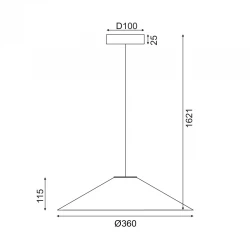 Κρεμαστό Φωτιστικό Από Ξύλο Καρυδιά Ø36cm 1xGX53 NAIROBI - ACA Decor