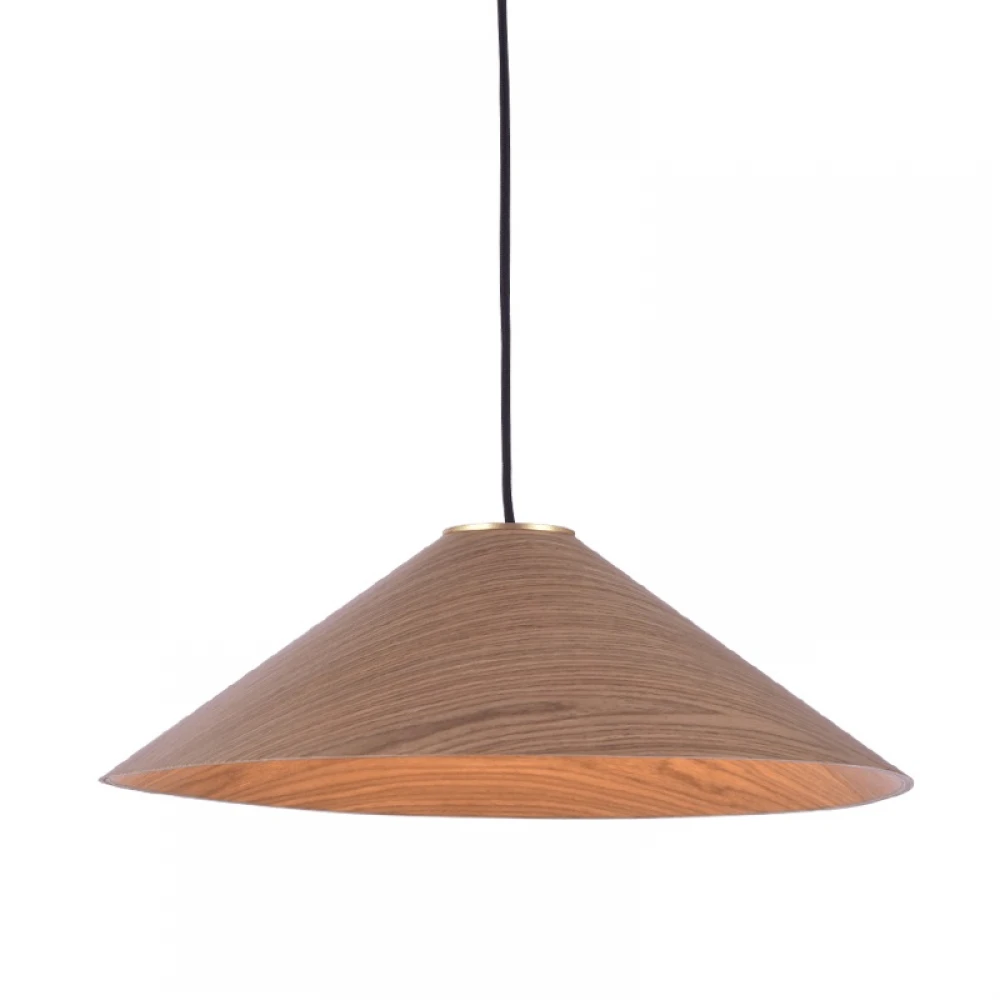 Κρεμαστό Φωτιστικό Από Ξύλο Καρυδιά Ø36cm 1xGX53 NAIROBI - ACA Decor