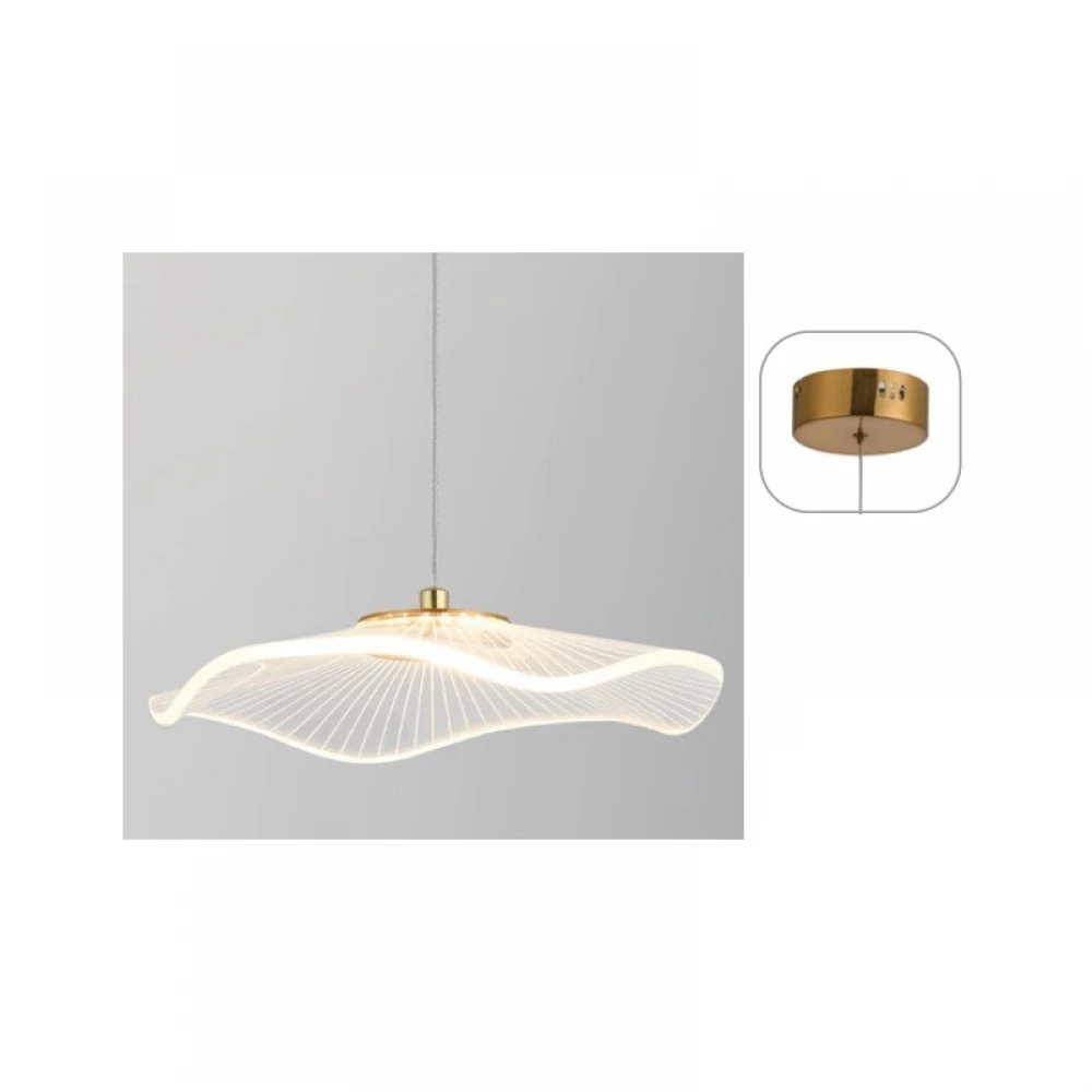 LED Κρεμαστό Φωτιστικό Μεταλλικό Ορείχαλκο 5W NINFEA - Aca Decor