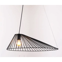 Κρεμαστό Φωτιστικό Μαύρο Μεταλλικό 1xE27 CAPPELLO  - Aca Decor