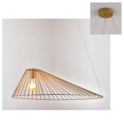 Κρεμαστό Φωτιστικό Χρυσό Μεταλλικό 1xE27 CAPPELLO  - Aca Decor