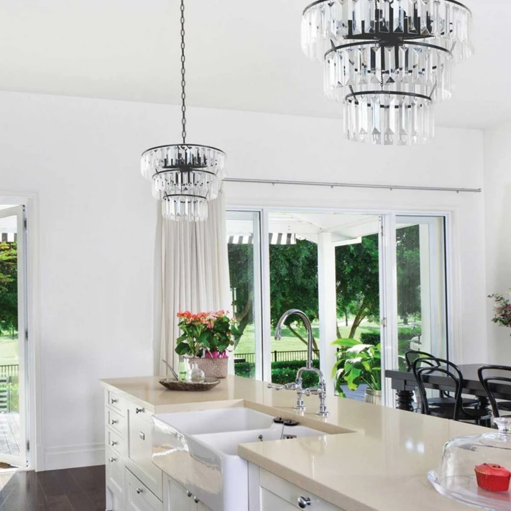 Κρεμαστό Φωτιστικό Πολύφωτο Από Μέταλλο και Ακρυλικό 4xE14 OREGON - ACA DECOR