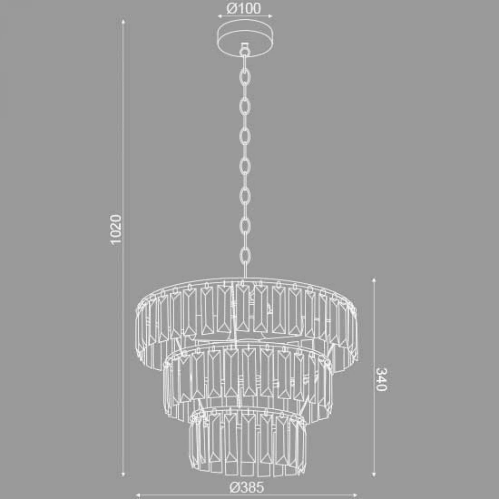 Κρεμαστό Φωτιστικό Πολύφωτο Από Μέταλλο και Ακρυλικό 4xE14 OREGON - ACA DECOR