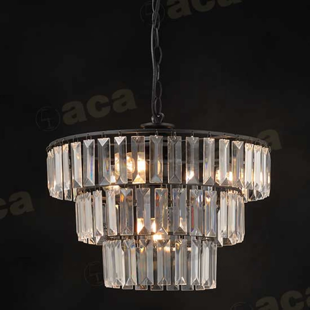 Κρεμαστό Φωτιστικό Πολύφωτο Από Μέταλλο και Ακρυλικό 4xE14 OREGON - ACA DECOR