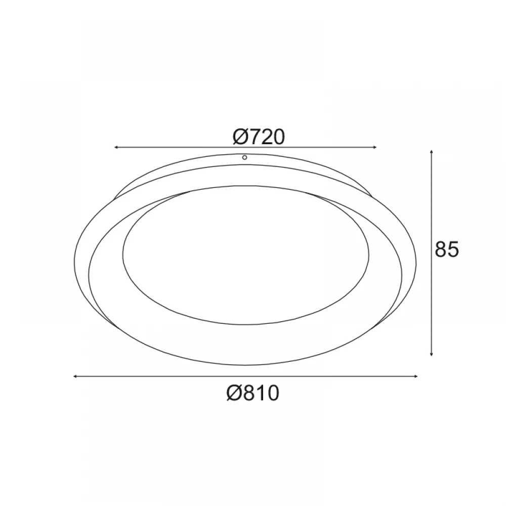 LED Πλαφονιέρα Μεταλλική Σε Λευκό Χρώμα 100W Ø81cm - ACA Decor