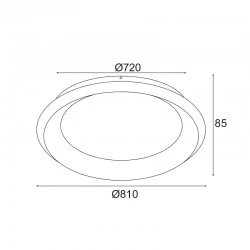 LED Πλαφονιέρα Μεταλλική Σε Λευκό Χρώμα 100W Ø81cm - ACA Decor