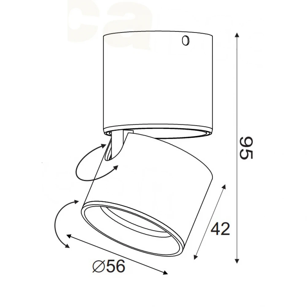 LED Σποτ Σε Μαύρο Χρώμα 5W COB PLUTO - Aca Decor