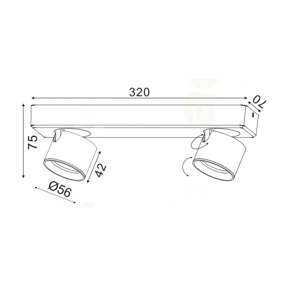 LED Σποτ Τρίφωτο Σε Τρία Χρώματα 10W COB  PLUTO - Aca Decor