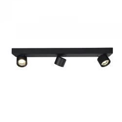 LED Σποτ Τρίφωτο Σε Μαύρο Χρώμα 15W COB  PLUTO - Aca Decor