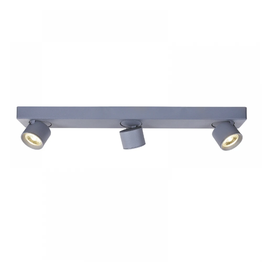 LED Σποτ Τρίφωτο Σε Γκρι Χρώμα 15W COB  PLUTO - Aca Decor
