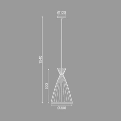 Κρεμαστό Φωτιστικό Από BAMBOO 1XE27 SERIFOS - ACA DECOR