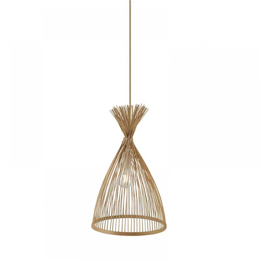 Κρεμαστό Φωτιστικό Από BAMBOO 1XE27 SERIFOS - ACA DECOR