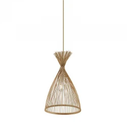 Κρεμαστό Φωτιστικό Από BAMBOO 1XE27 SERIFOS - ACA DECOR