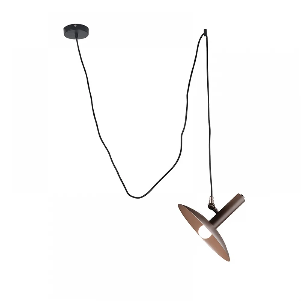 Κρεμαστό Φωτιστικό Μεταλλικό Καφέ 1XE14 WAKANDA - ACA DECOR