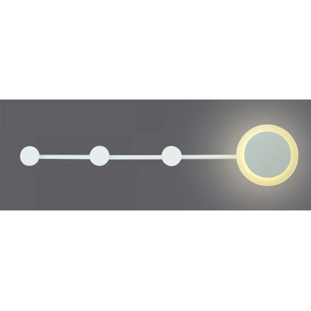 LED Επίτοιχο Φωτιστικό Κρεμάστρα Μεταλλική Σε Λευκό Χρώμα 7W 560lm - ACA Decor
