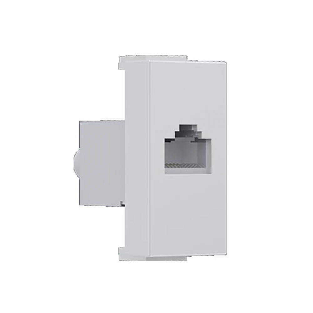 MODYS Πρίζα Τηλεφώνου Ιβουάρ 1 ΣΤ. RJ11 CAT3 IP20 - Aca Elec