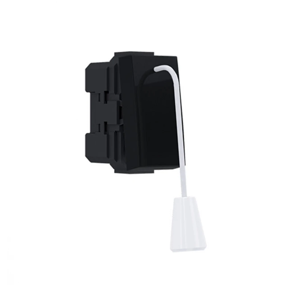MODYS Μπουτόν Τραβηχτό Μαύρο Ματ 1 ΣΤ. 1P 10A 250VAC IP20 - Aca Elec