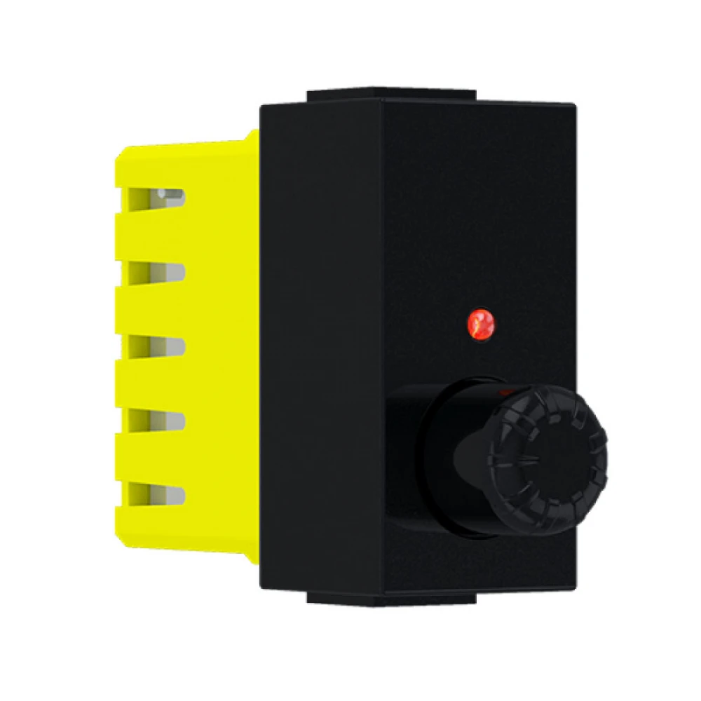 MODYS Αλερετούρ Περιστροφικός Ροοστάτης Μαύρο Ματ 1 ΣΤ. 1P 40-300W 250VAC IP20 - Aca Elec