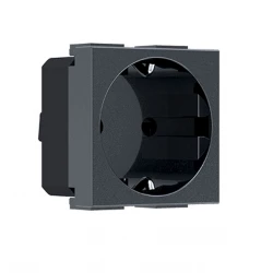 MODYS Πρίζα Σούκο Ανθρακί 2 ΣΤ. 2P+E 16A 250VAC IP20 - Aca Elec