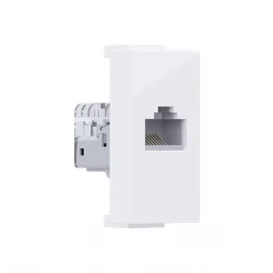 MODYS Πρίζα Δικτύου Λευκή 1 ΣΤ. RJ45 CAT.5E Χωρίς Θωράκιση IP20 - Aca Elec