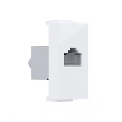 MODYS Πρίζα Δικτύου Λευκή 1 ΣΤ. RJ45 CAT.5E Χωρίς Θωράκιση IP20 - Aca Elec