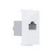 MODYS Πρίζα Δικτύου Λευκή 1 ΣΤ. RJ45 CAT.5E Χωρίς Θωράκιση IP20 - Aca Elec