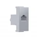 MODYS Πρίζα Δικτύου Ασημί 1 ΣΤ. RJ45 CAT.6 Με Θωράκιση IP20 - Aca Elec