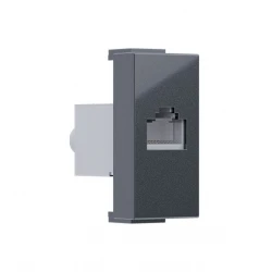 MODYS Πρίζα Τηλεφώνου Ανθρακί 1 ΣΤ. RJ11 CAT3 IP20 - Aca Elec