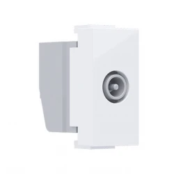 MODYS Πρίζα Τηλεόρασης ΤV-R Διέλευσης 1 ΣΤ. Λευκή IP20 - Aca Elec