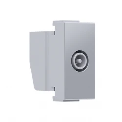MODYS Πρίζα Τηλεόρασης ΤV-R Διέλευσης 1 ΣΤ. Ασημί IP20 - Aca Elec