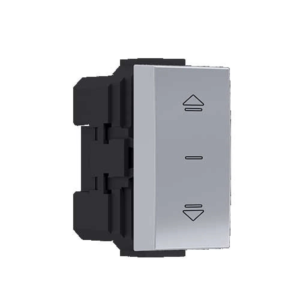 MODYS Μπουτόν Ρολών Ασημί 1 ΣΤ. 2P 10A 250VAC IP20 - Aca Elec