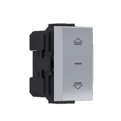 MODYS Μπουτόν Ρολών Ασημί 1 ΣΤ. 2P 10A 250VAC IP20 - Aca Elec