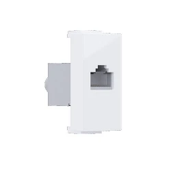 MODYS Πρίζα Δικτύου Λευκή 1 ΣΤ. RJ45 CAT.6A Με Θωράκιση IP20 - Aca Elec