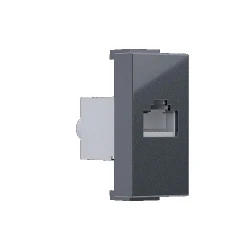 MODYS Πρίζα Δικτύου Ανθρακί 1 ΣΤ. RJ45 CAT.6A Με Θωράκιση IP20 - Aca Elec