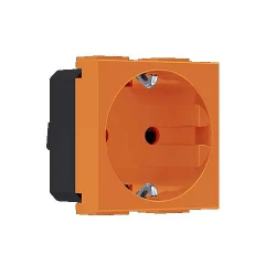 MODYS Πρίζα Σούκο Πορτοκαλί Αντιβάκτ. 2 ΣΤ. 2P+E 16A 250VAC IP20 - Aca Elec